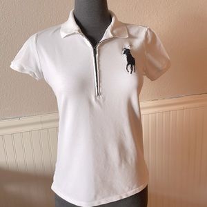 Ralph Lauren white short sleeve polo shirt.